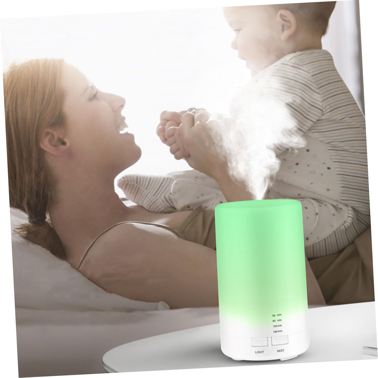Difusor de Aceites Esenciales USB Silencioso 70ml, PP Blanco