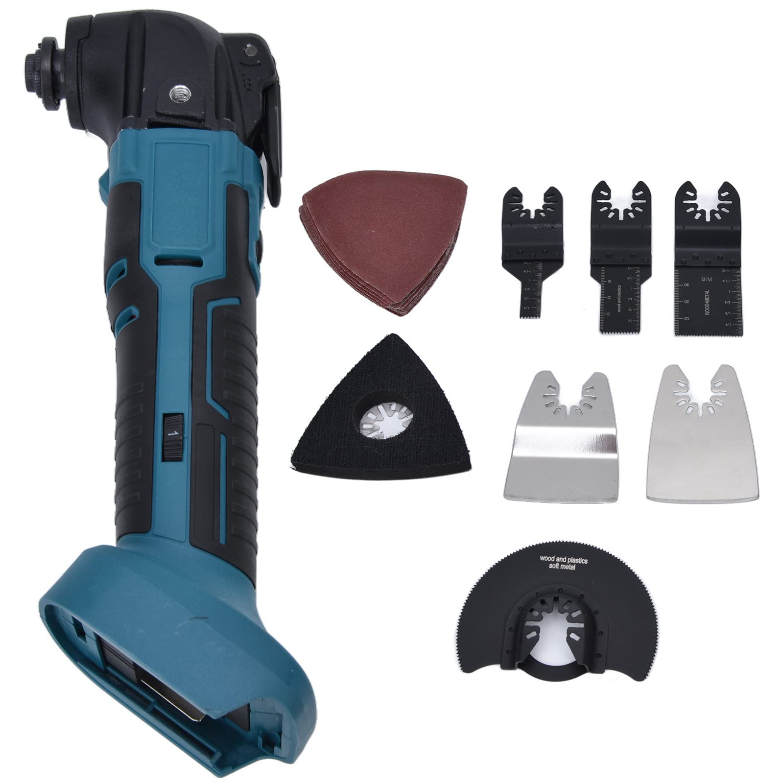 Kit Multiherramienta Oscilante, Kit Oscilante Multifuncional, Herramienta Multiherramienta Oscilante con Batería de Litio de 21 V con Accesorios