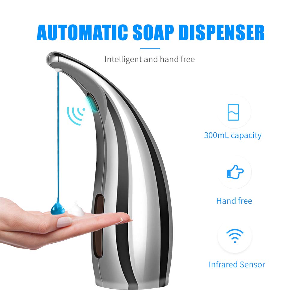 Dispenser di Sapone Senza Schiuma A Infrarossi con Sensore Intelligente A Infrarossi per Dispenser di Sapone Liquido 300ml