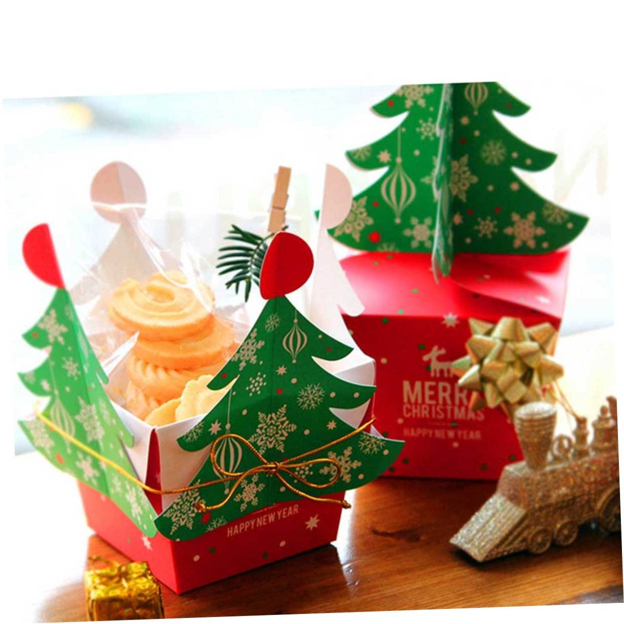 FRCOLOR 30stücke Teiliges Weihnachtsgeschenkboxen Mit Weihnachtsbaum- Kleine Süßigkeiten Und Pralinenschachtel Für Leicht Und Praktisch Deko Für Festliche Anlässe