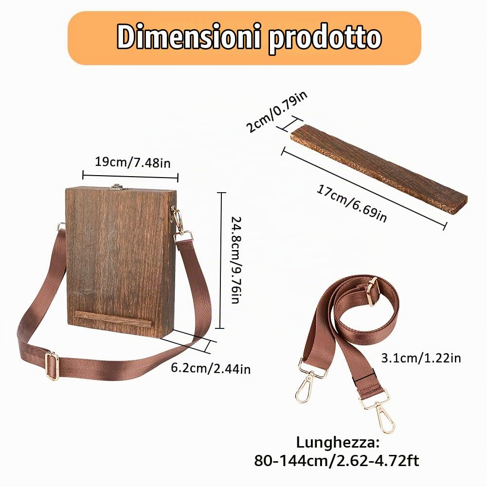 SUPERFINDINGS Scatola In Legno per Messaggeri di Scrittori，Cavalletto Da Tavolo，Scatola Portapitture con Spazio per Pennelli e Utensili，Gabbia di Stoccaggio Portatile con Fascia per Dipingere