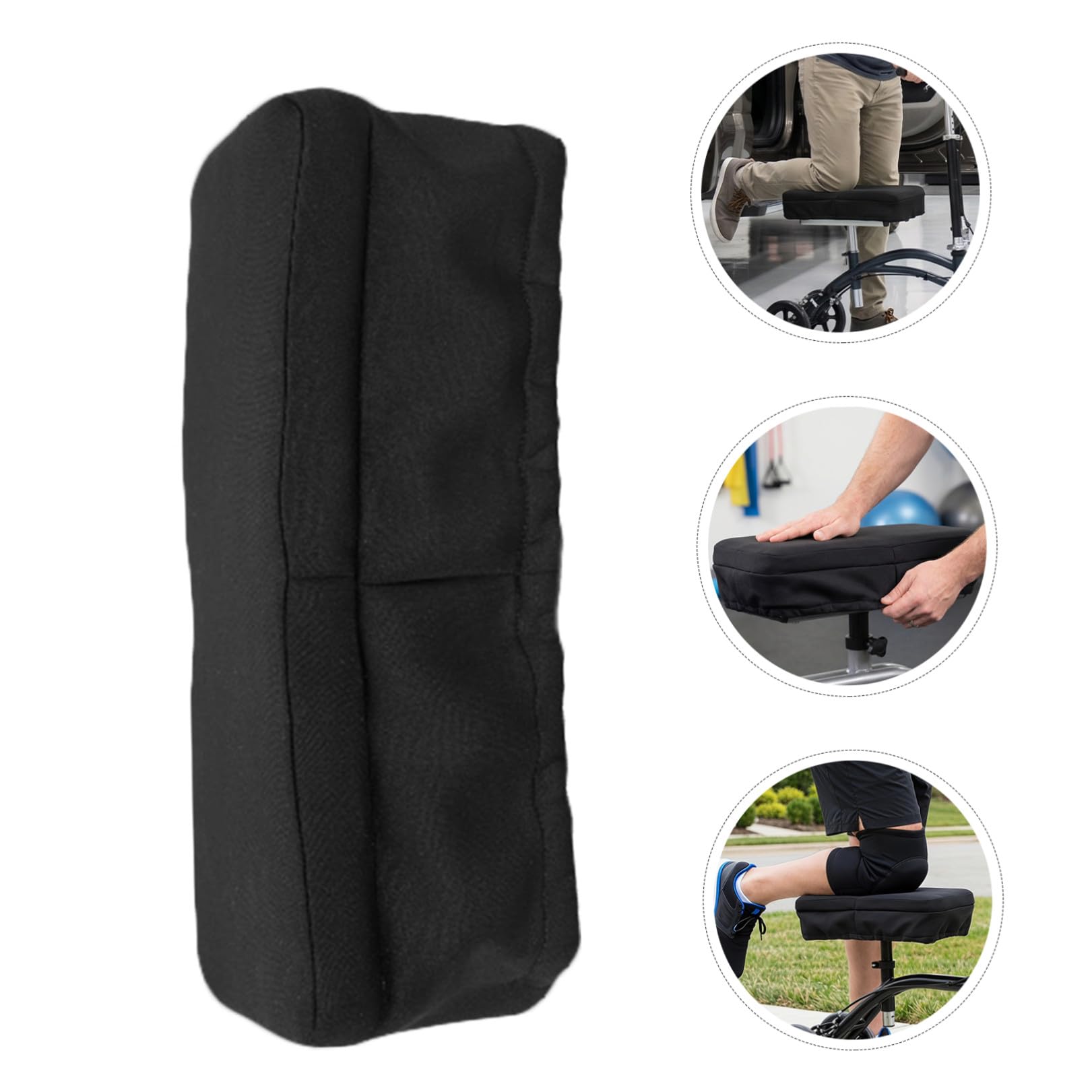 2 Piezas Funda Cubierta de de Removible de Poliéster Viscoelástica para Asiento en Andador de Negro para Scooter Rehabilitación Domiciliaria