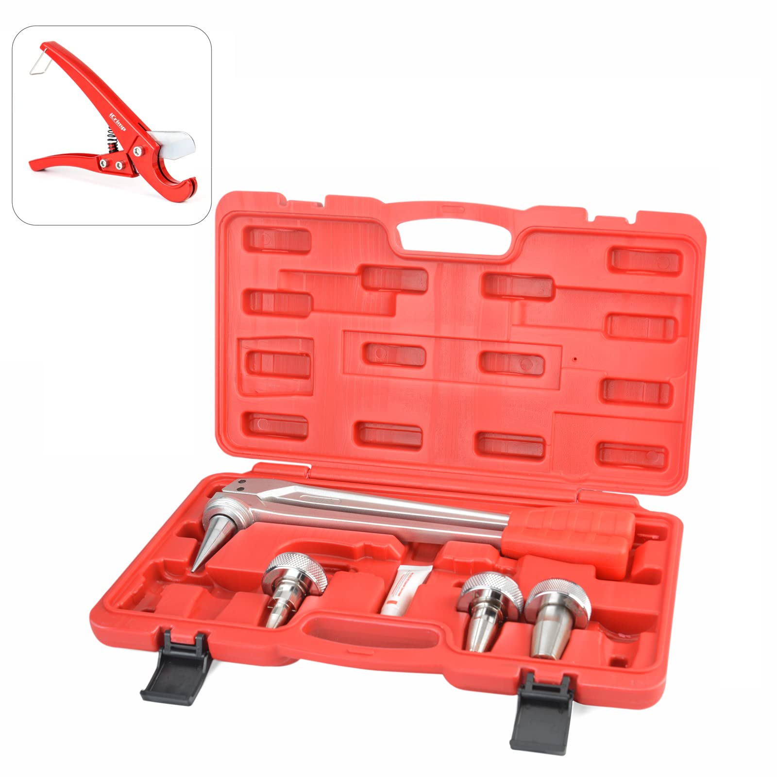 iCrimp PEX Pipe Cutter and PEX-A Expansion Tool Kit with 1/2-inch,3/4-inch,1-inch expander heads