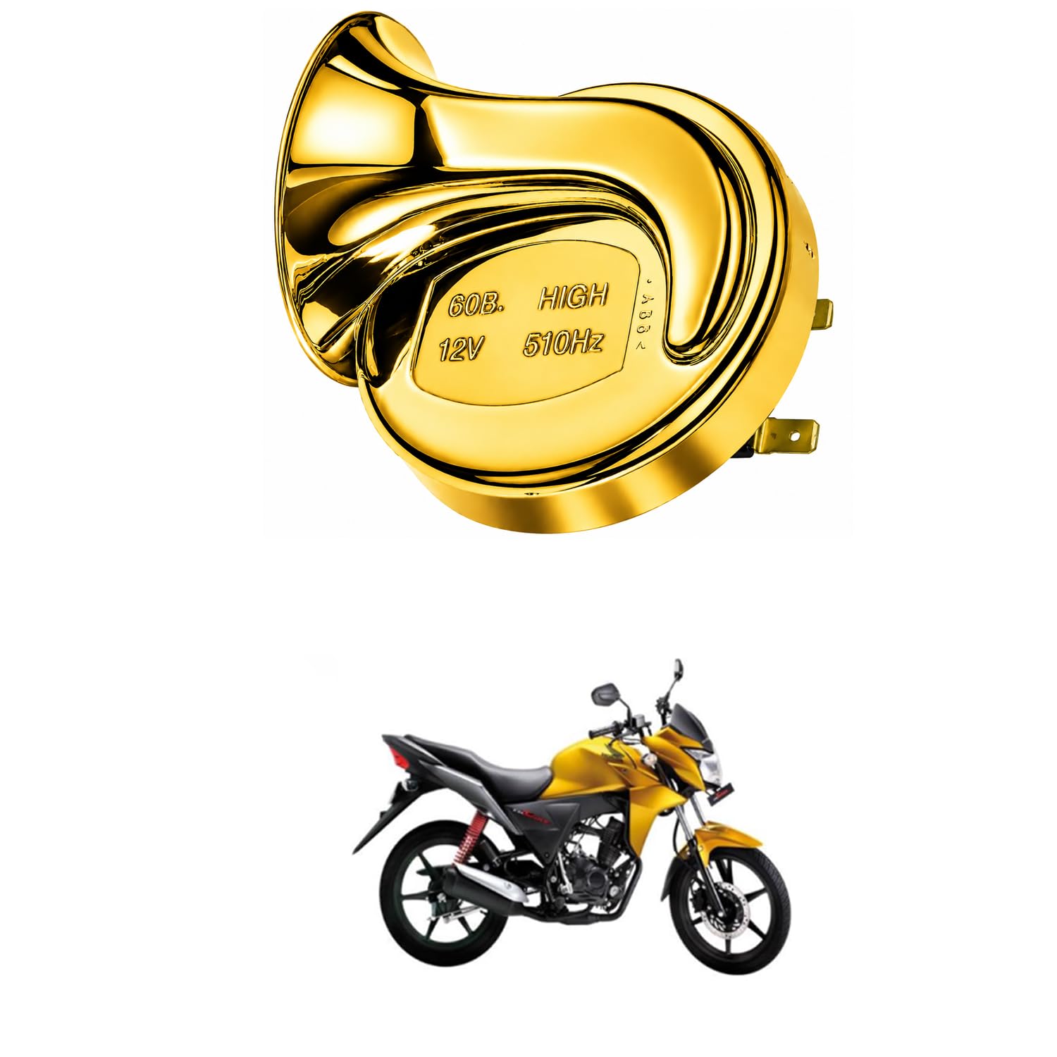 Universal 12V Snail Tweeter Horn 300dB Super Loud Waterproof Electric Horn, Premium Chrome Finish, Heavy Duty Brass Terminals for Car, Bike, Truck, SUV Comfortable With CB Tw-ist-er-image-18