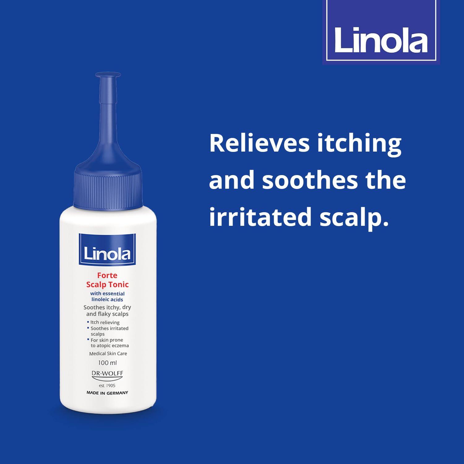 Linola Forte Kopfhaut-Tonikum beruhigt juckende, trockene und schuppige Kopfhaut, 100 ml Solution