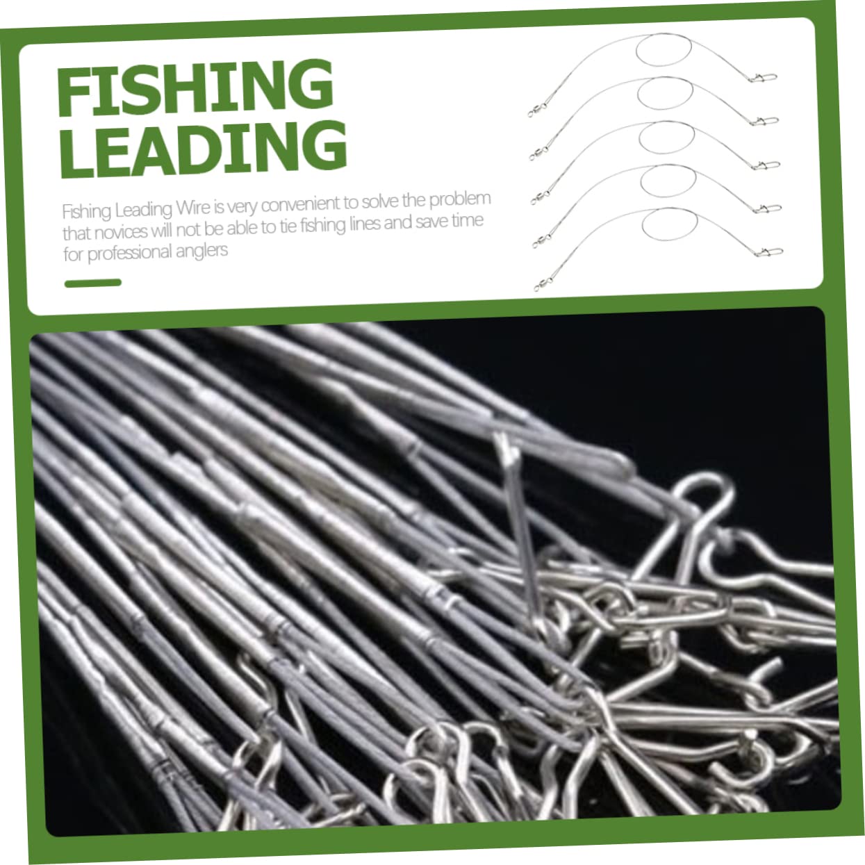 JOINPAYA Portable Fishing 24pcs Set of Anti-wear Fishing Wires Pin Flexible for Freshwater Saltwater Use