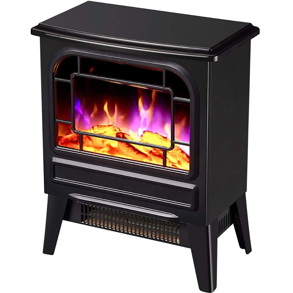 DBSCD Heater Electric Fireplace with 3D Flame Effect 1000W/2000W Adjustable Flamebrightness Overheating Protection Free-Standing Fireplace Stove Heater
