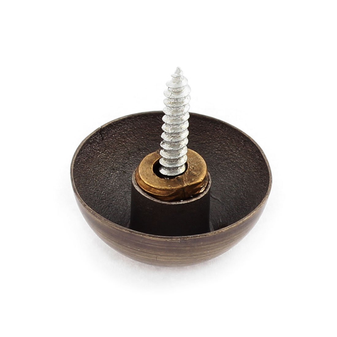 Aexit 10pcs 27mm Quality Parts Dia Metal Semicircle Glass Mirror Screw Nail Decor Bronze Tone Model:30as626qo731