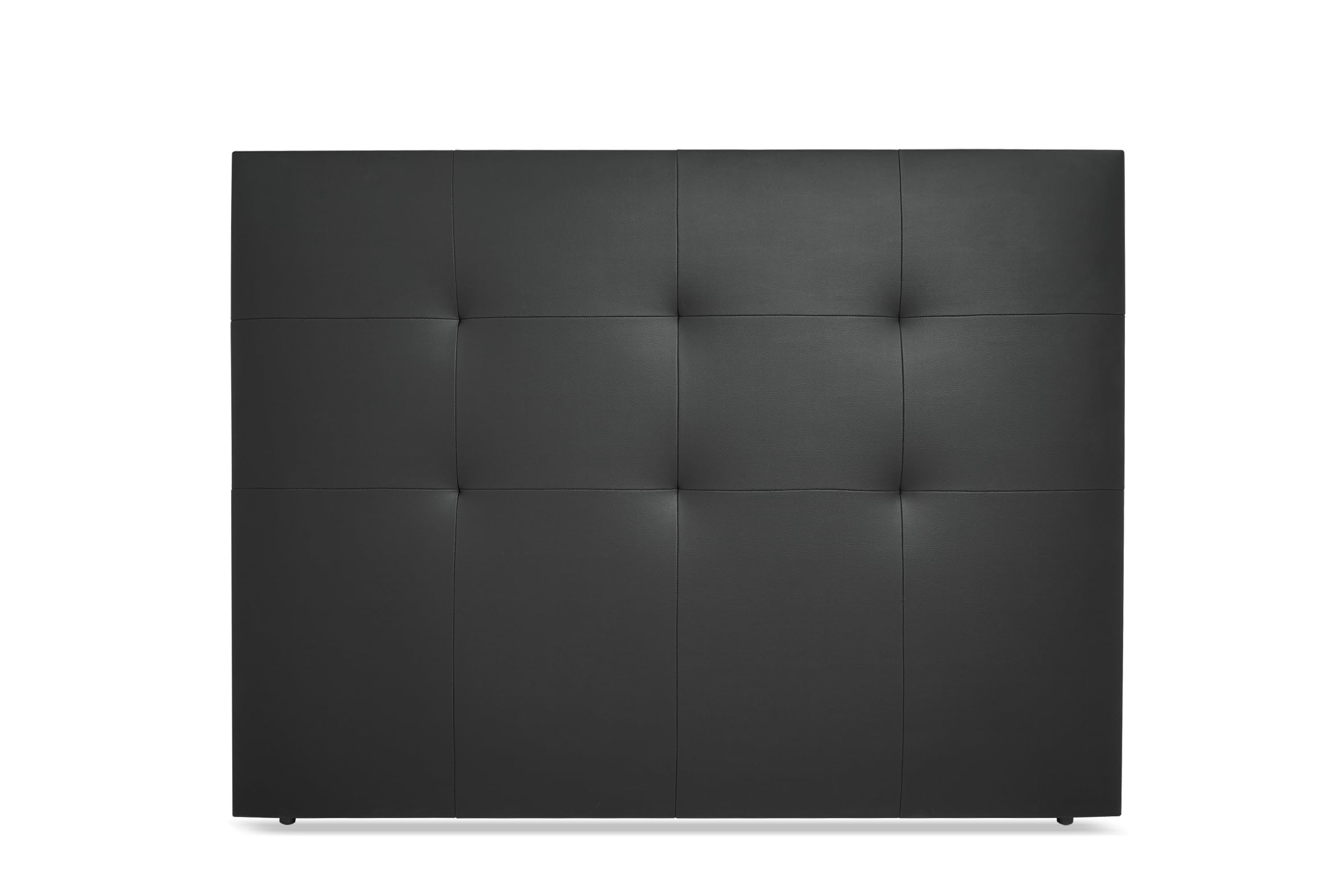 WIN REST Cabecero Aurora -Tapizado Polipiel Negro, Acolchado Confort Camas de Alta Gama, Estructura de Madera, diseño Capitoné (para Camas de 160/180 Cm)