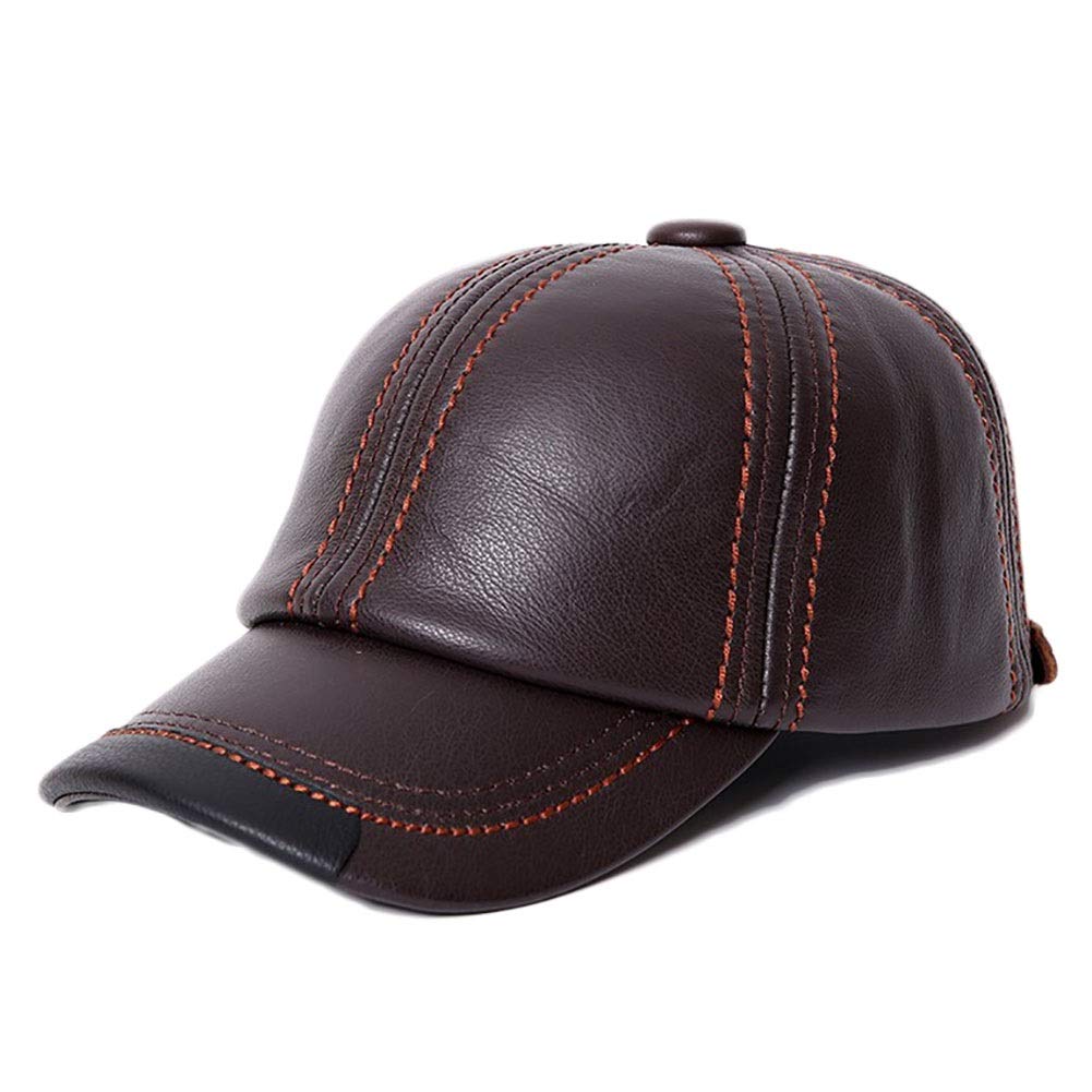 Casquette en cuir de baseball respirante dôme d'hiver ajustable