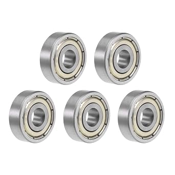 TOP-VIGOR 5Pcs 625ZZ Deep Groove Ball Bearings - Z1 5mm x 16mm x 5mm