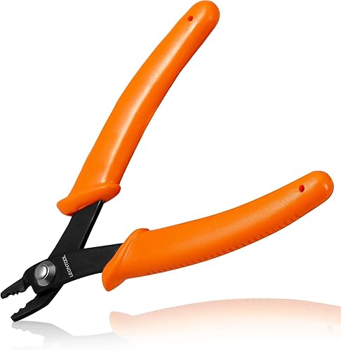 Mini alicates para engarzar cuentas de 5 pulgadas, herramientas para engarzar cuentas con mandíbula doblada, 2 muescas para hacer joyas, herramienta