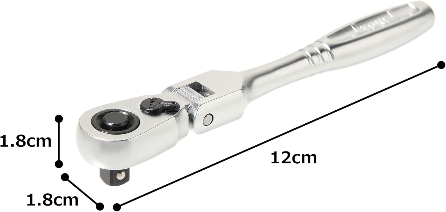 TONE Ratchet Handle Flex Head (Socket Hold Type) RH2FH 1/4" Inch Drive