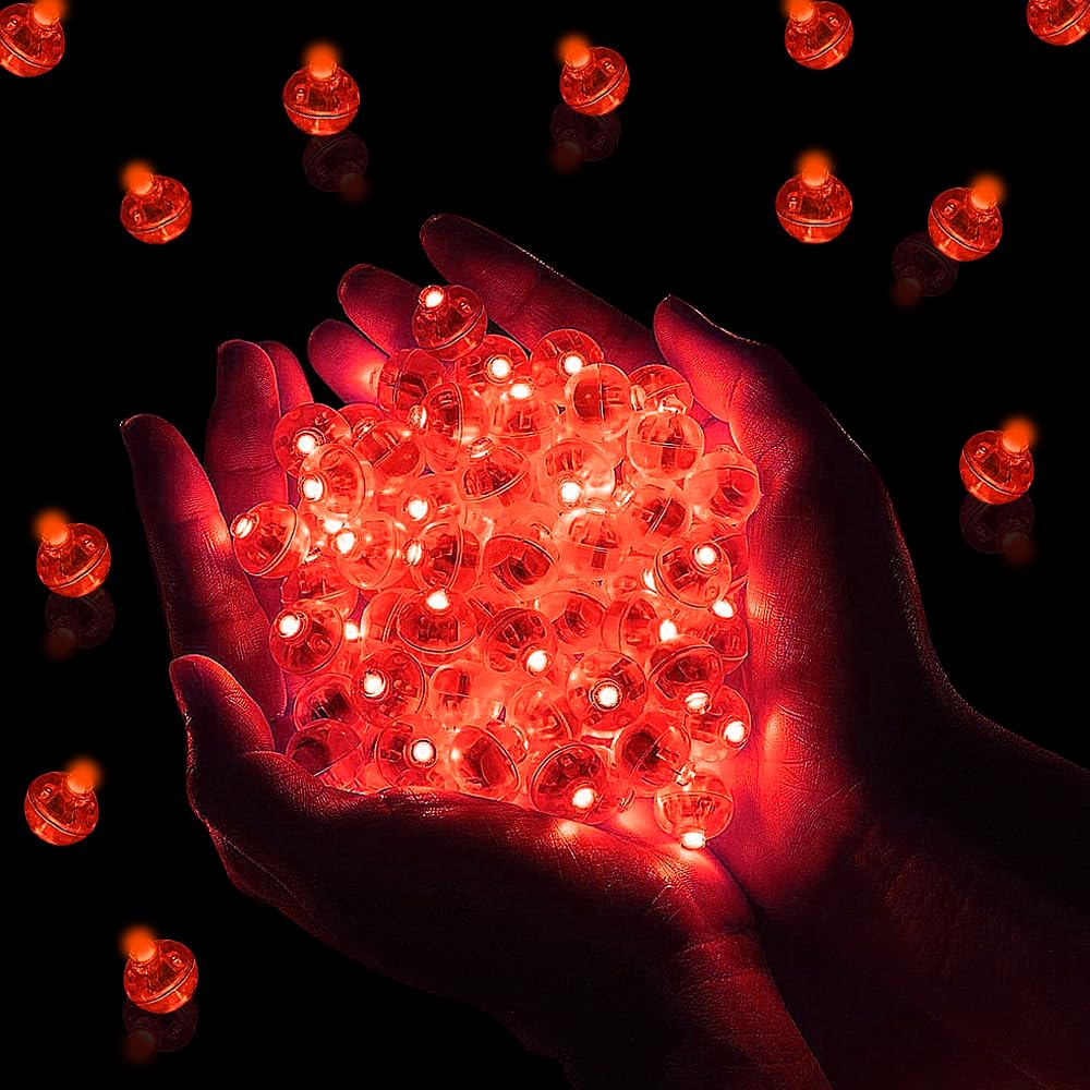 HIQE-FL Rotondo Lampada a Palloncino, 120Pcs LED Palloncini Luci, Mini LED Lanterne di Carta