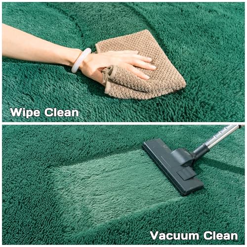 Round Fluffy Rug 6FT Green - Super Soft Circle for Kids Room - Shaggy Circular for Nursery - Fuzzy Plush for Teens - Furry Carpet for Boys Girls Room