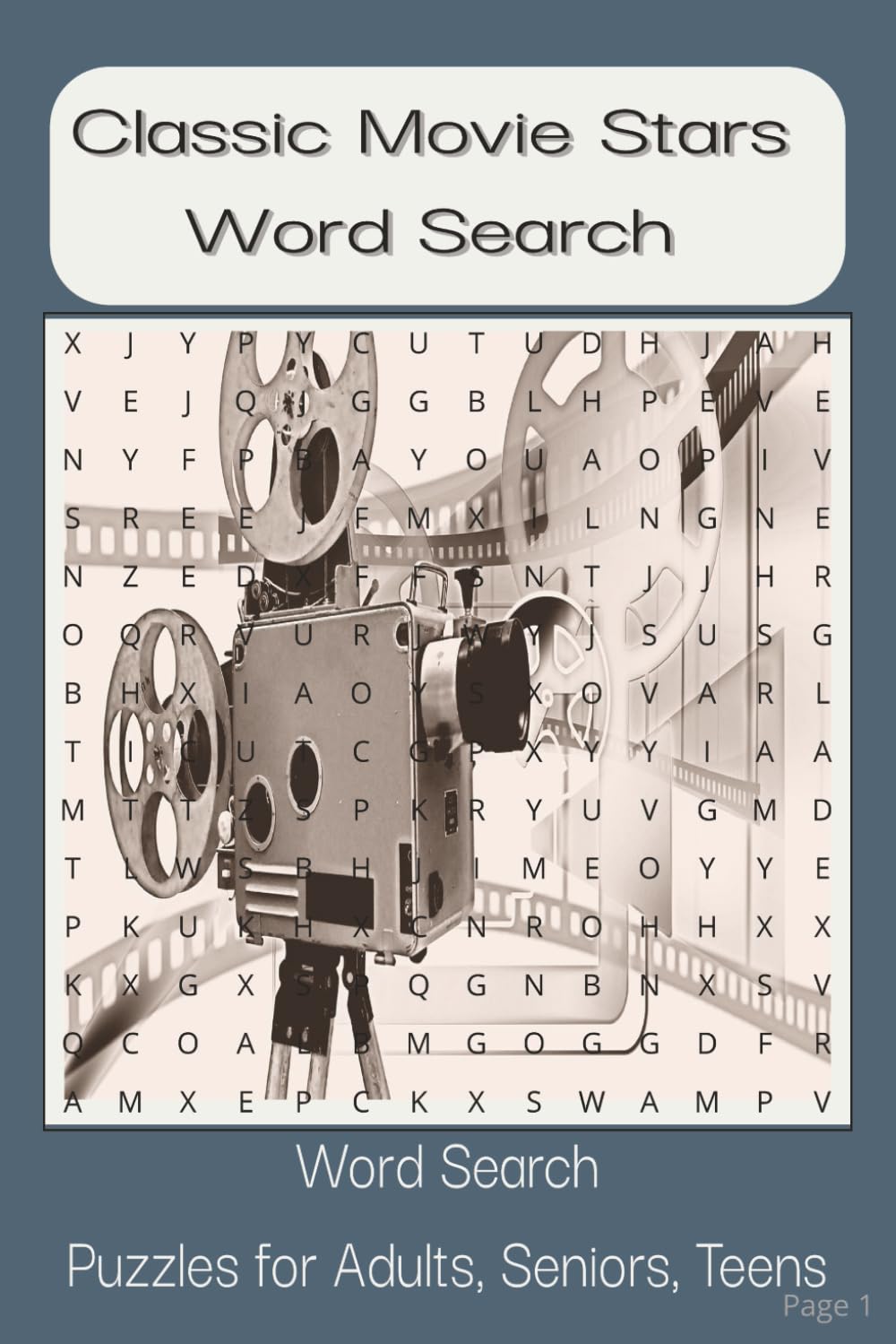 Classic Movie Stars Word Search: Word Searches with easy-to-read print about Classic Movie Stars, Famous Quotes, Classic Movies & More | 6x9 ... | Great gift for the movie buff in your life!
