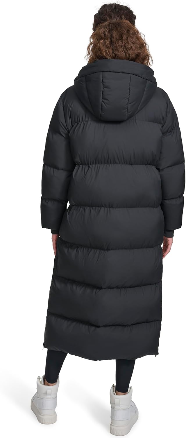 Champion Womens Extra Long Quilted Puffer Jacket With Hood - Image 4