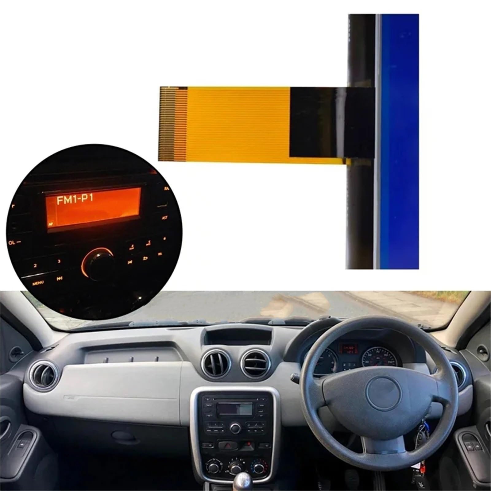 prędkościomierz tachometr Wyświetlacz LCD A30F Pasuje Do Renault, Pasuje Do Dustera, Pasuje Do Captur Pulse Symbol, Radioodtwarzacz Stereo Trzeciej Generacji, Instrumenty