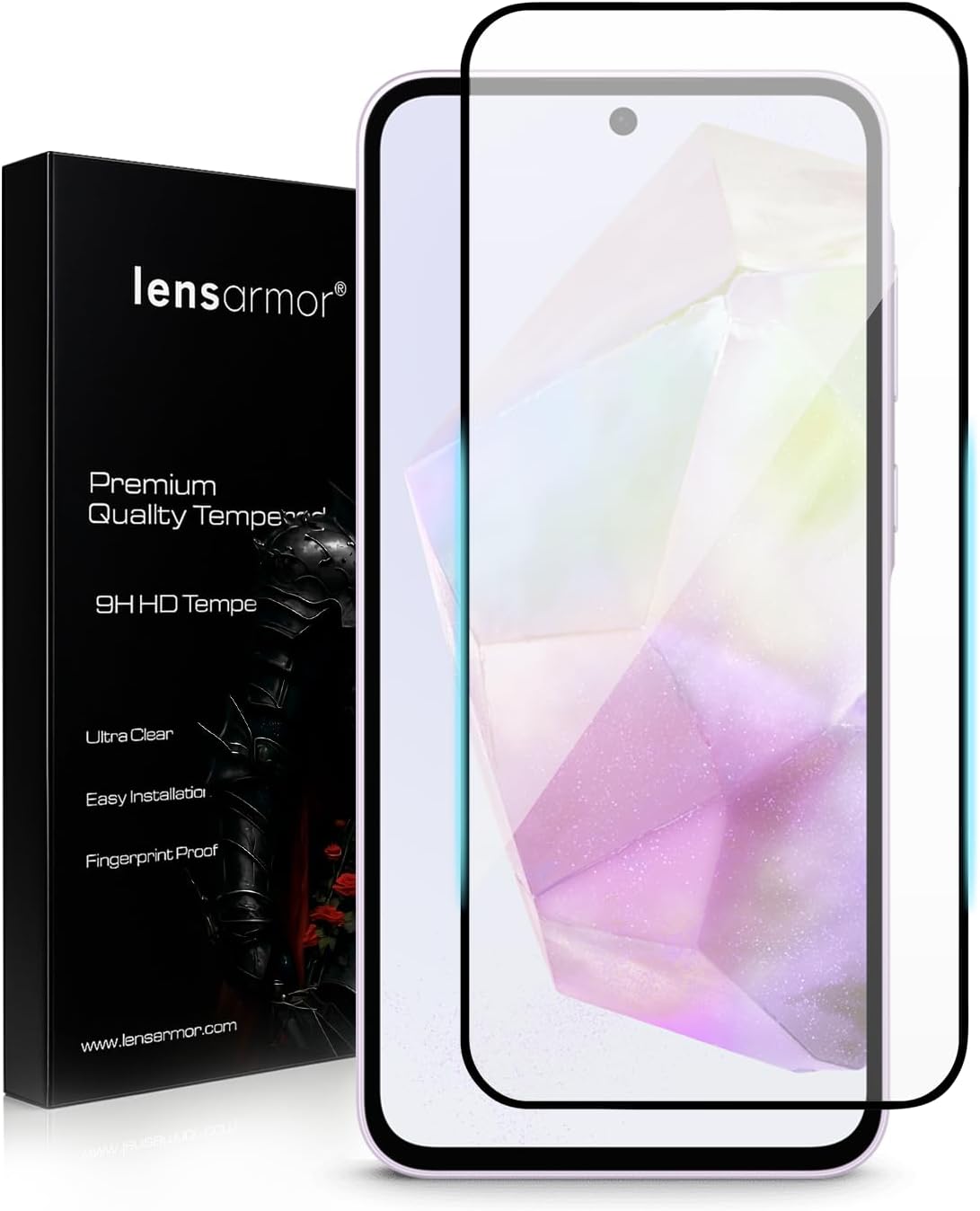 Compatible with Samsung Galaxy A55 / A35 Screen Protector (1 Pack) – Premium 9H Tempered Glass, Military-Grade Protection, HD Clear Display, Anti-Fingerprint & Case-Friendly Fit