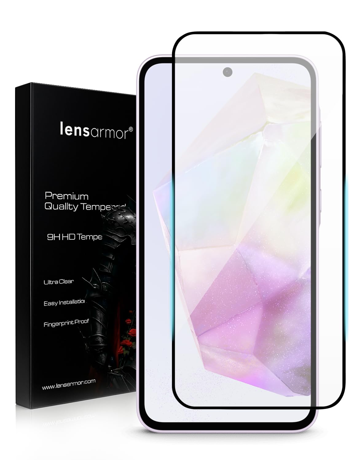 Compatible with Samsung Galaxy A55 / A35 Screen Protector (1 Pack) – Premium 9H Tempered Glass, Military-Grade Protection, HD Clear Display, Anti-Fingerprint & Case-Friendly Fit