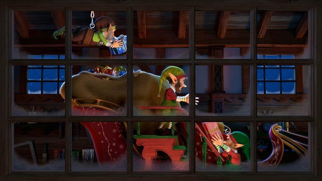 HoliScapes® Santa Workshop Chistmas Digital Decoration on USB