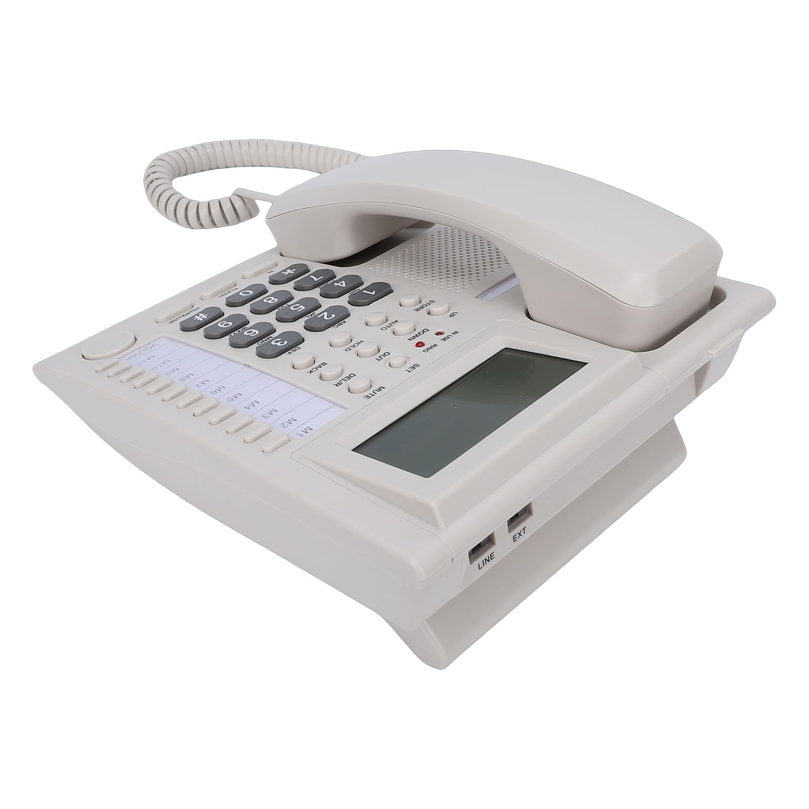 Generic Telefono Fisso Big Key Blocco Chiamate Avanzato Vivavoce per Famiglia e Ufficio Beige