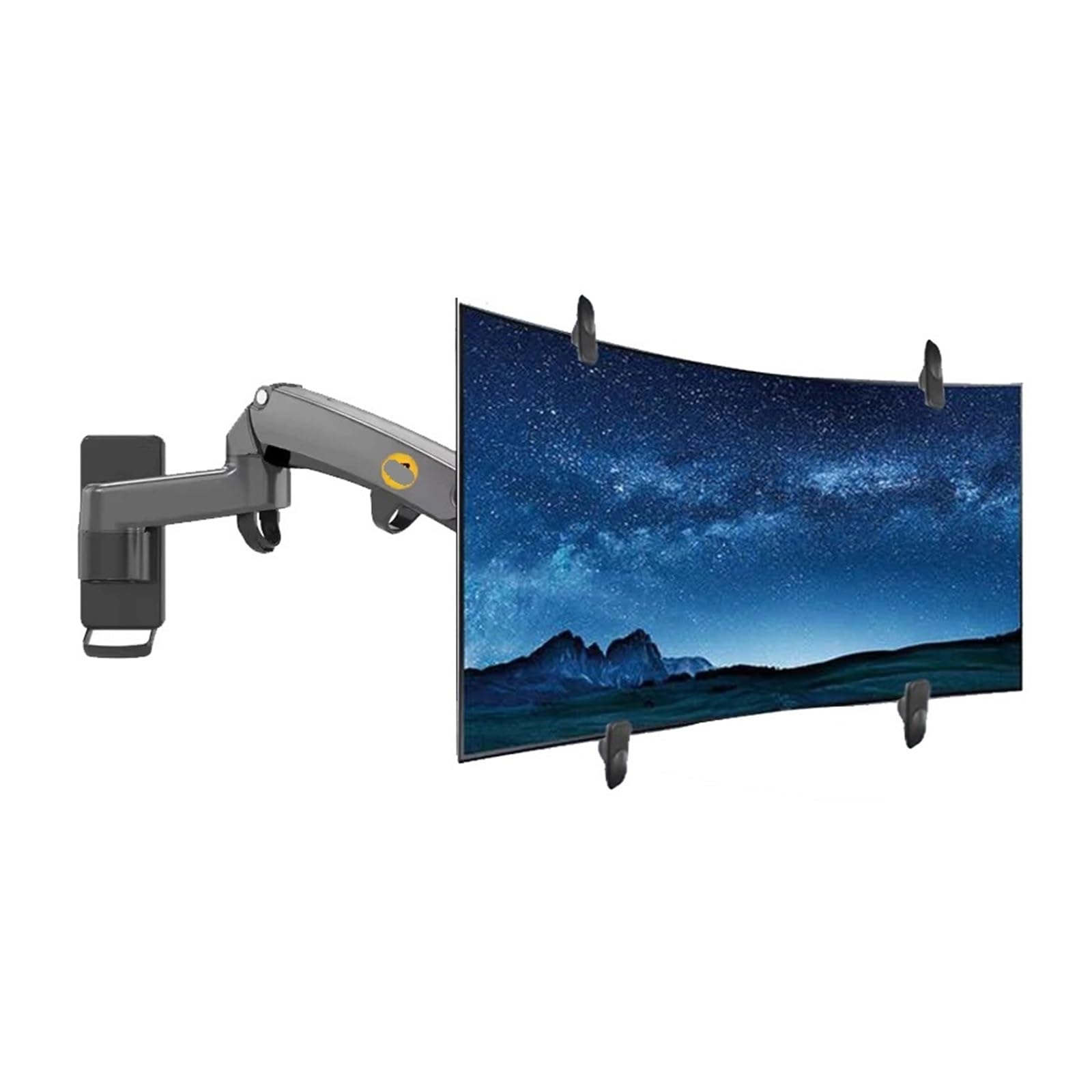 Support mural TV ressort à gaz 17-35" F150FP pour moniteur alu rotatif 360