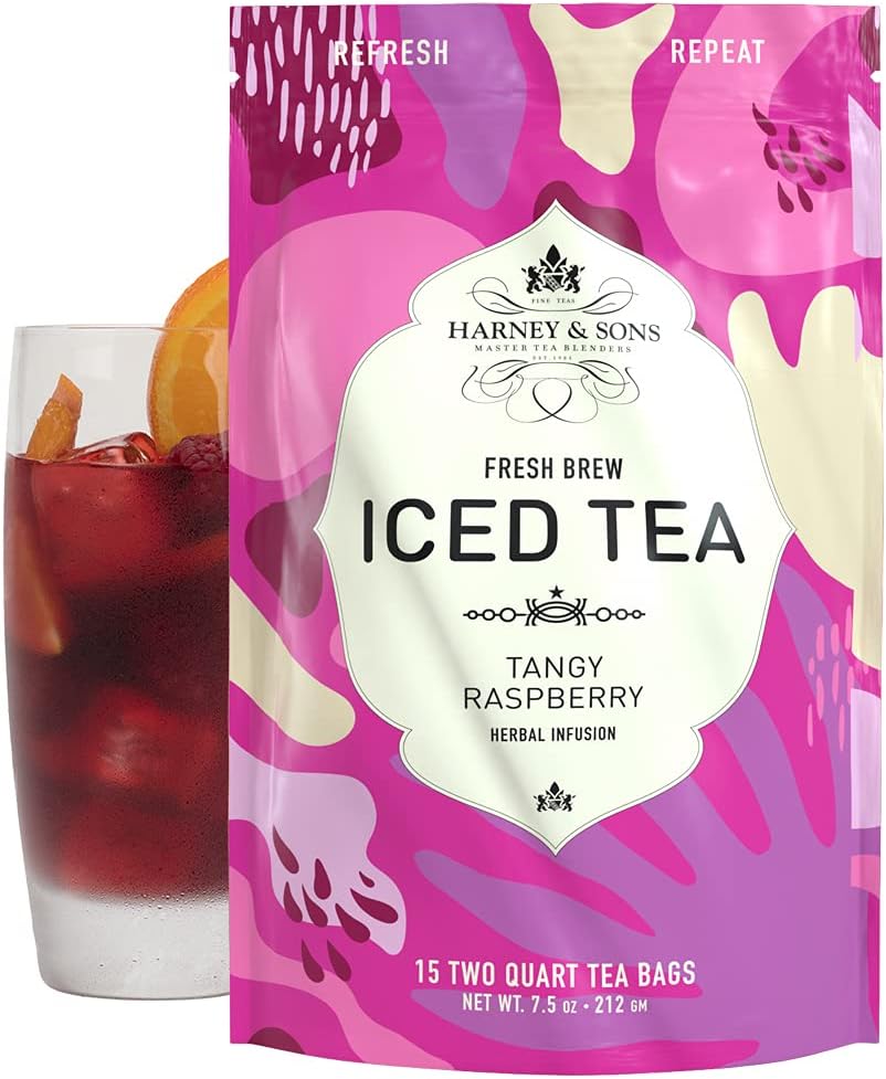 Tangy Raspberry Iced Tea, Fresh Brew, Brews up to 30 Quarts, 15 Count