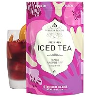 Vista 13 de Harney & Sons Bolsas de té helado orgánico de dos cuartos de galón, sin sabor, 15