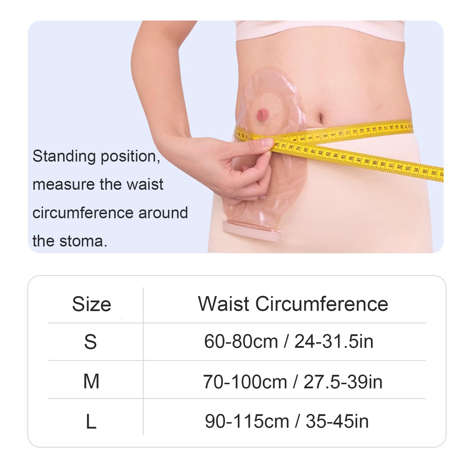 Cintura for Colostomia, Fascia for Stomia Uomo, Morbida e non Restrittiva, Adatta for la Cura Post-Operatoria e Il Fissaggio Della Sacca for Stomia(Large)