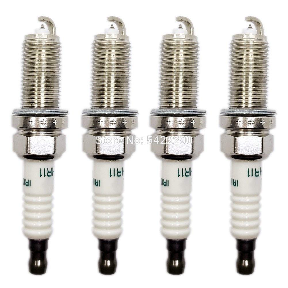4 bujías de iridio SK16HR11 90919-01233 compatibles con Toyota Aygo, 4Runner, Camry, Highlander, RAV4 y Prado. Bujía de Encendido de Repuesto.