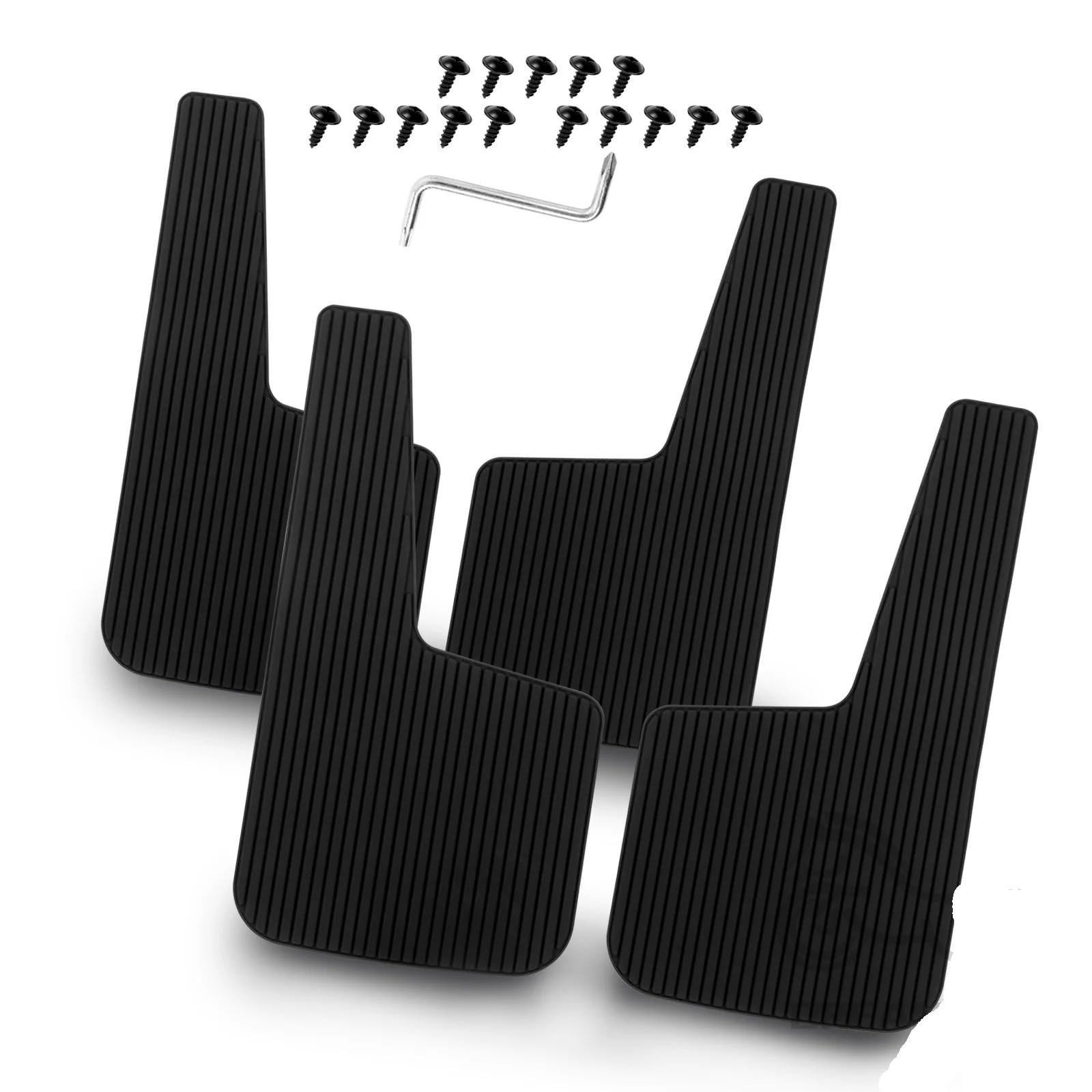Aletas del Fango del Coche Guardabarros de coche, ruedas delanteras y traseras, guardabarros contra salpicaduras, protectores para tornillos, accesorios para automóviles