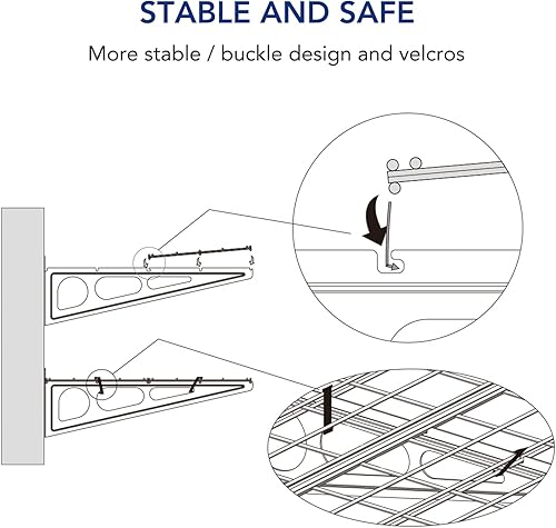 Miniatura 6 de FLEXIMOUNTS Shevling de pared de garaje 1 x 4 pies con 6 ganchos para bicicleta 1 paquete de sistema de organización de garaje con colgadores de
