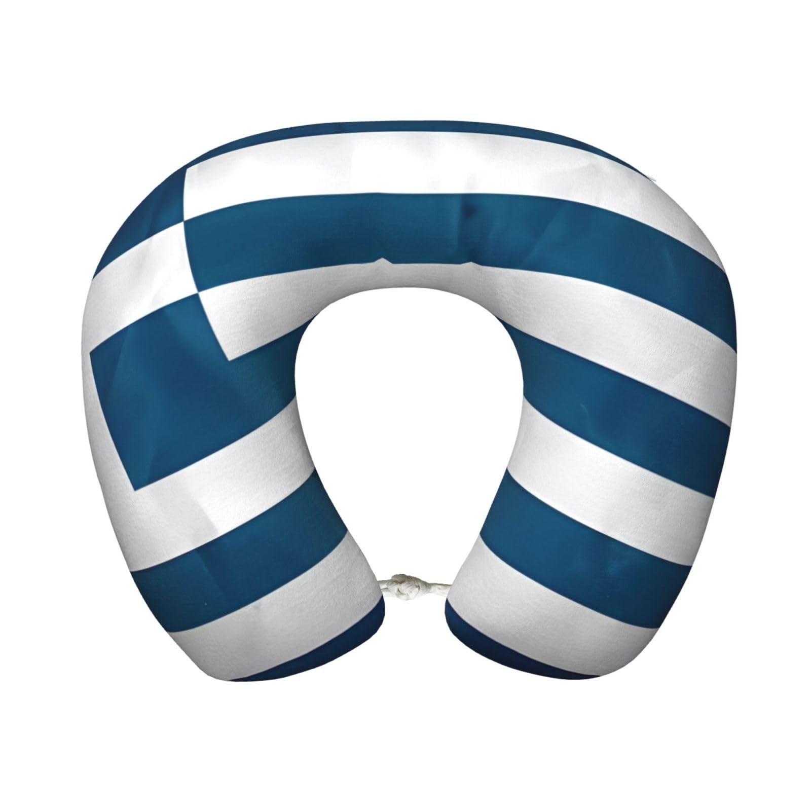 BOAIHH greek flag Memory Foam Travel Pillow for Soft Comfort Fits Snugly for Naps Office, and Airplane Use