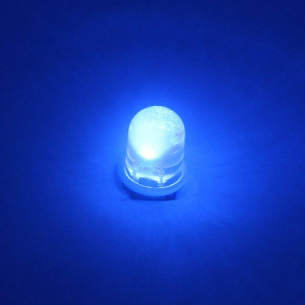 GutReise 10x E10 DC 3V Blue Spotlight LED Lamps Light Bulbs + 10pcs E10 Lamp Socket Base, 10 Count (Pack of 1) - Image 3