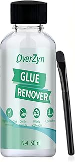 Glue Remover, Undo Adhesive Remover, Super Glue Remover with Simple Brush Cap Applicator Fast Dissolving Gentle Formula, DIY Suitable for materials such as metal, plastic, wood and glass, 50ml
