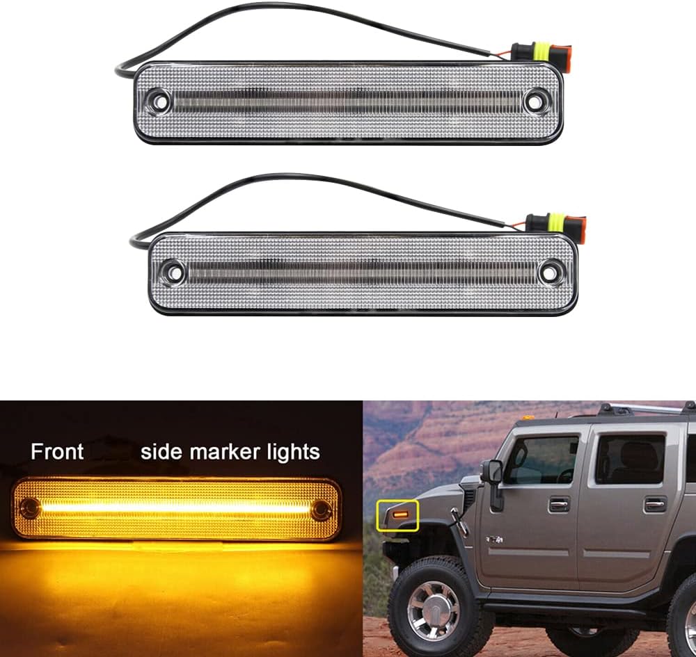 ハマーH2パーキングシグナル フロント ウインカー LED アンバー - 通販