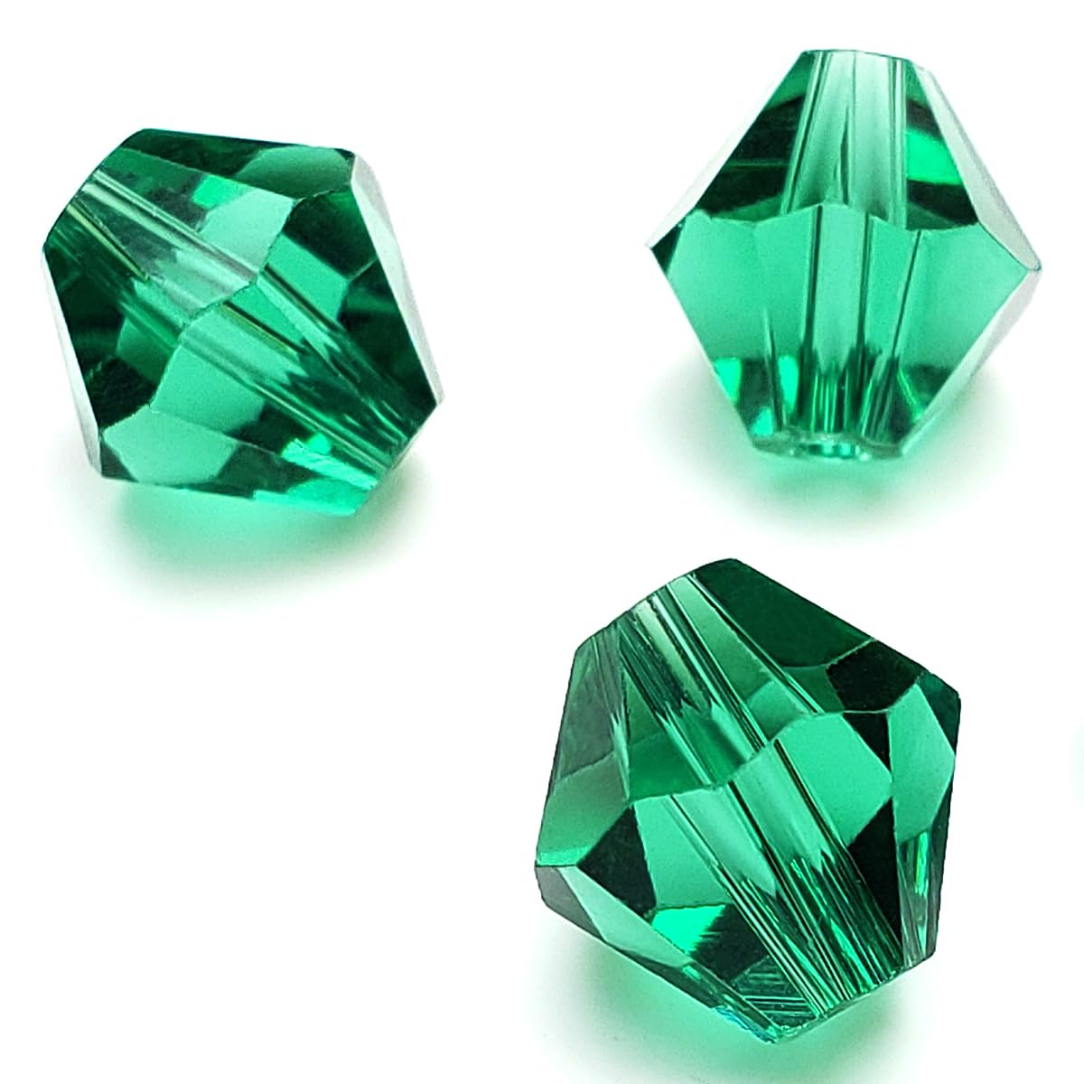Chengmu 425-Piece 6mm Bicone Glass Beads - Green Faceted Crystal Spacers For Jewelry Making - View #13