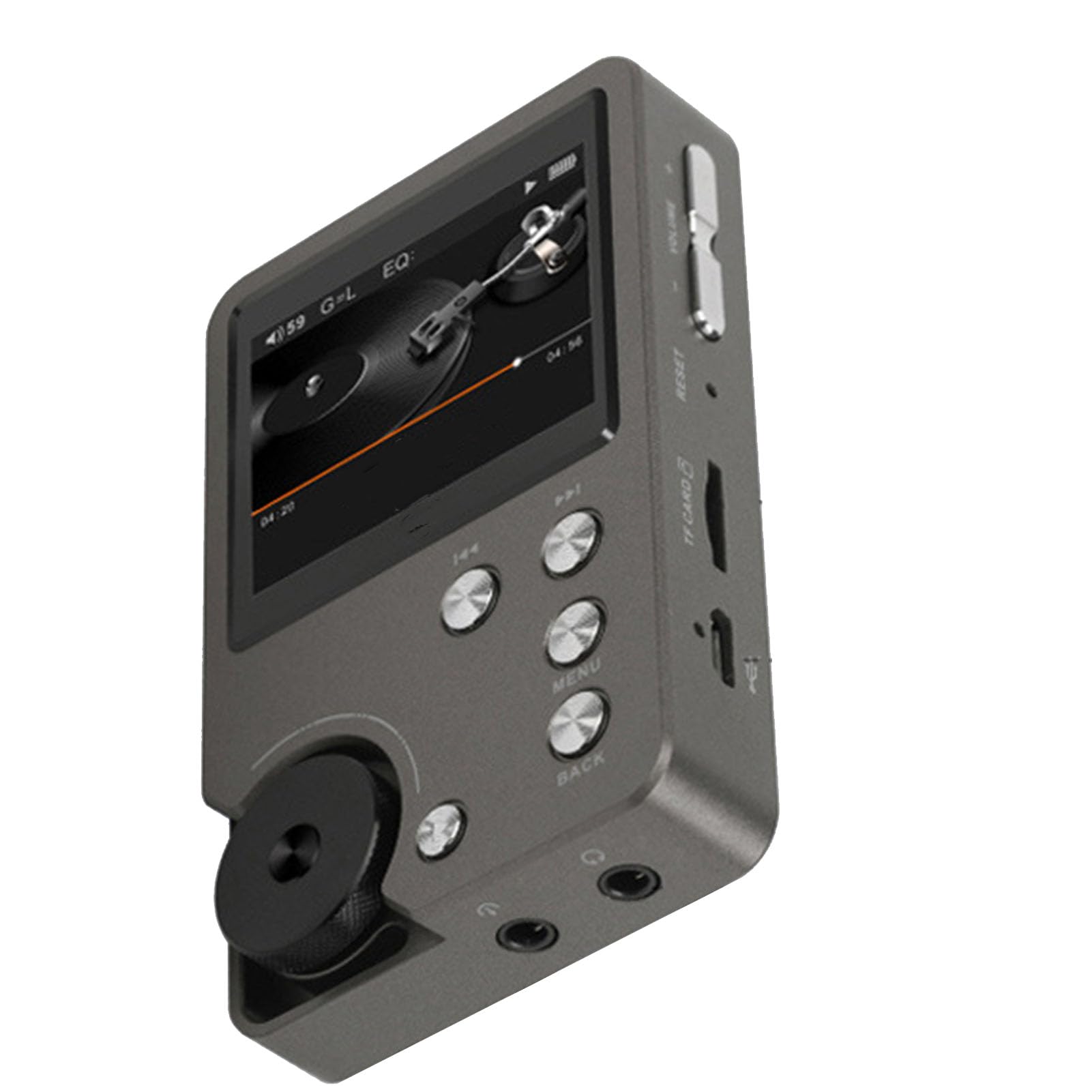 Reproductor de Audio Portátil HiFi sin Pérdidas con Pantalla de Alta Resolución para Entusiastas de la Música, para Viajes en Casa en Coche Aleación de Zinc 64 GB
