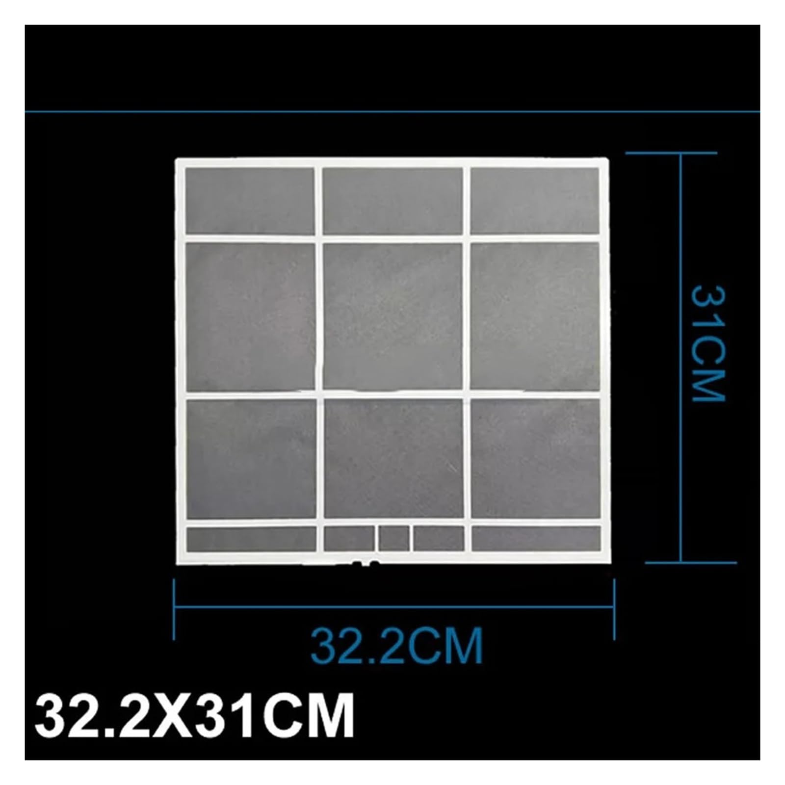 HIZON Juegos de filtros de Aire Acondicionado, compatibles con Carrier,(27.3x26.3cm x2pcs)