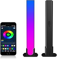 Vista 2 de MIHEAL Barras de luz LED inteligentes, funcionan con Alexa y Google Assistant, luces de juegos, retroiluminación de TV WiFi RGBICWW con modos