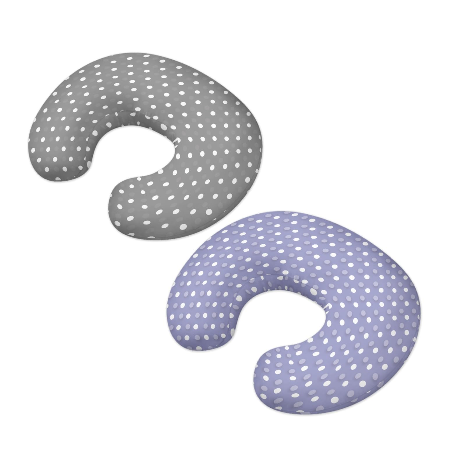 GOSTONG Solid Polka Dots Nursing Pillow Cover Breastfeeding Nursing Pillow Slipcovers Super Soft and Lightweight for Breastfeeding Moms, 2 Pack Set