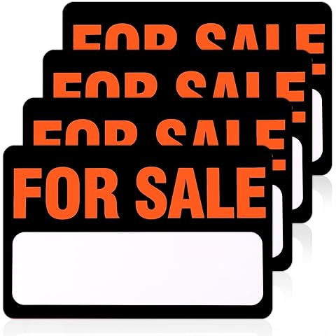 4 Pcs for Sale Sign Car Sticker, 12