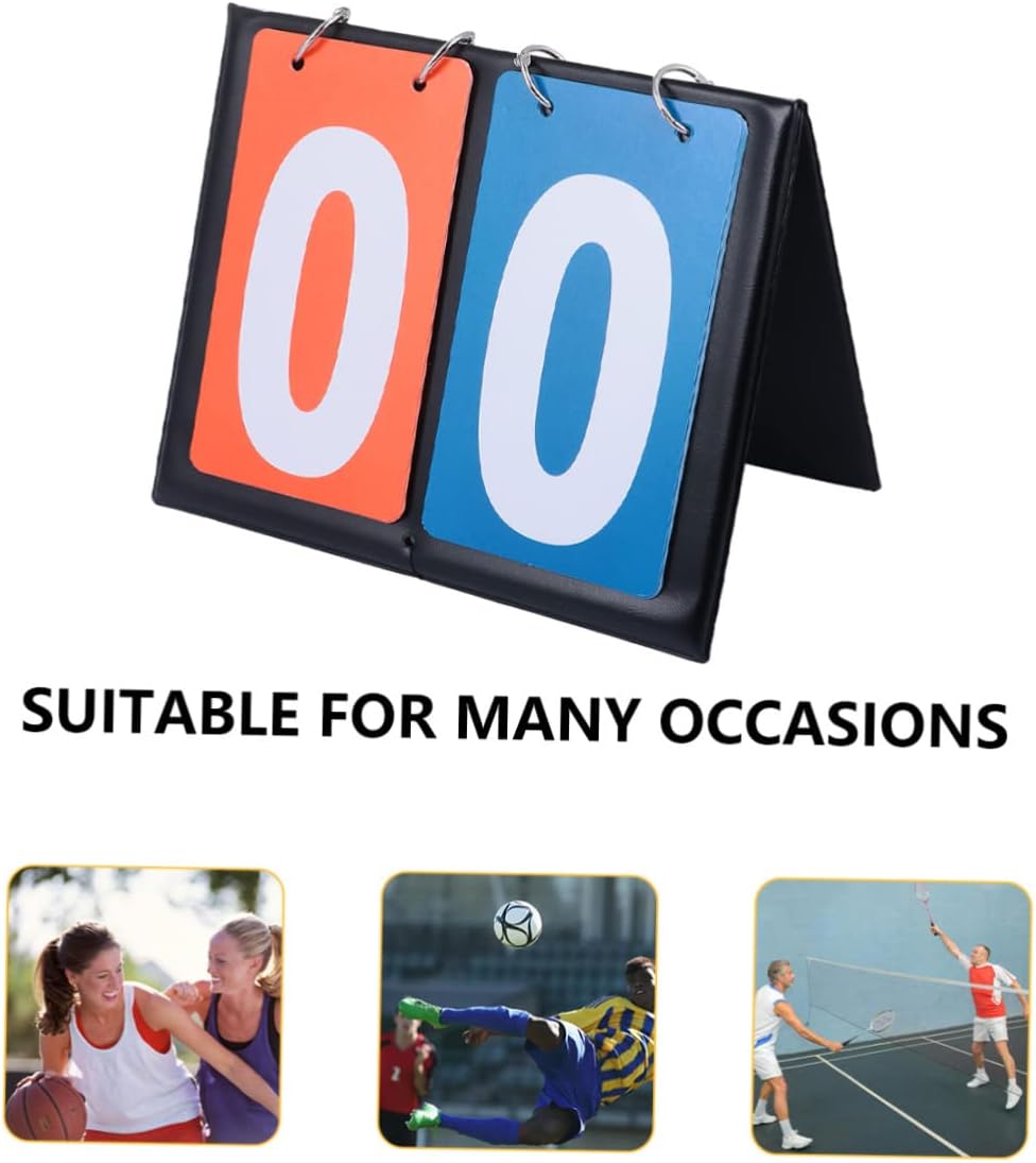 6pcs Flip Card Basketball Scorebook Pong Flip Scoreboard Portable Cornhole Set Sheet Music Red Football PVC Flip Scoreboards