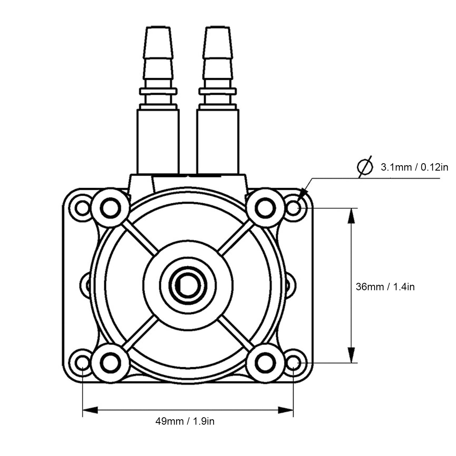 Bewinner Pompe Péristaltique 300 Ml/min, Pompe Doseuse de Liquide à Moteur brossé DC avec Tube en Silicone pour Applications d'aquarium, de Laboratoire et Industrielles (12V)