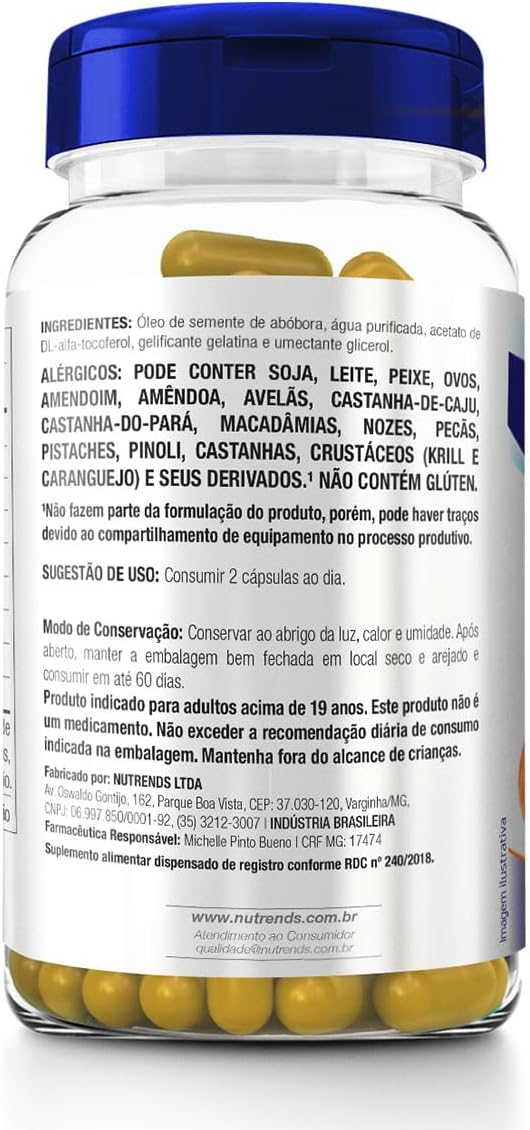 Nutrends Óleo De Semente De Abóbora 60 Cápsulas