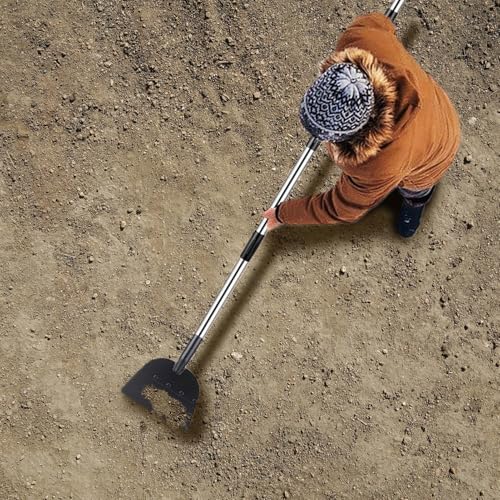 Grattoir de jardin pelle plate à long manche pour patio