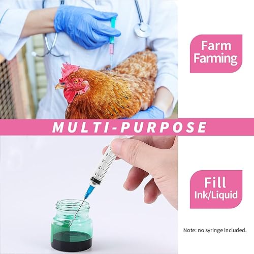 Miniatura 6 de Aguja dispensadora con tapa, accesorios de jeringa deslizante Luer Lock Luer para inyección desechable estéril, sellados individualmente para