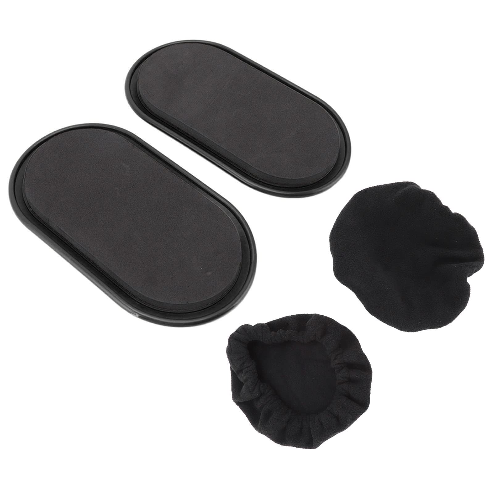Workout Sliders, Gliding Disc Full Body Coordination Exercise Sliders Core Sliders Big Contacting Area Lightweight Hands Feet Exercise Sliders (Black)