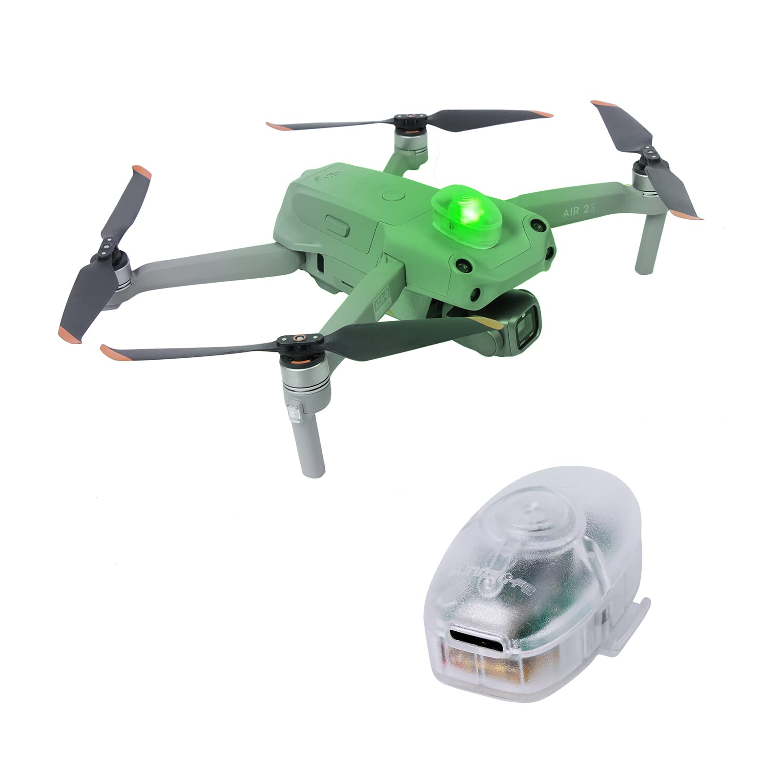 INSYOODrone Strobe Light Flashing Light Anti-Collision LED 3 Color Super Brigh Chargeable for All Drones DJI Mini 2/Mavic Mini/Mini SE/Air2/Air2S/Mavic 2/FPV/Autel Robotics Evo 2/FIMI X8SE